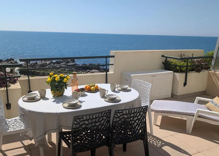 T3 Refait A Neuf Vue Mer, Piscine, Clim, Garage, Wifi דירה